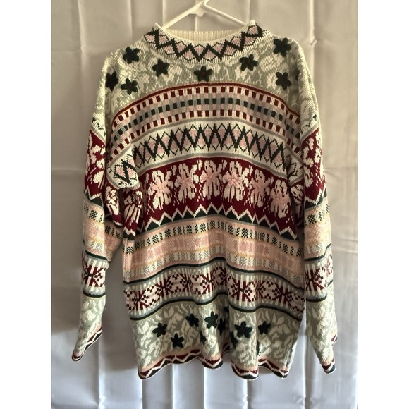 Middlebrook Park Sweaters - Vintage Middlebrook Park Womens Medium Fair Isle Nordic Embroidered Long 90s M